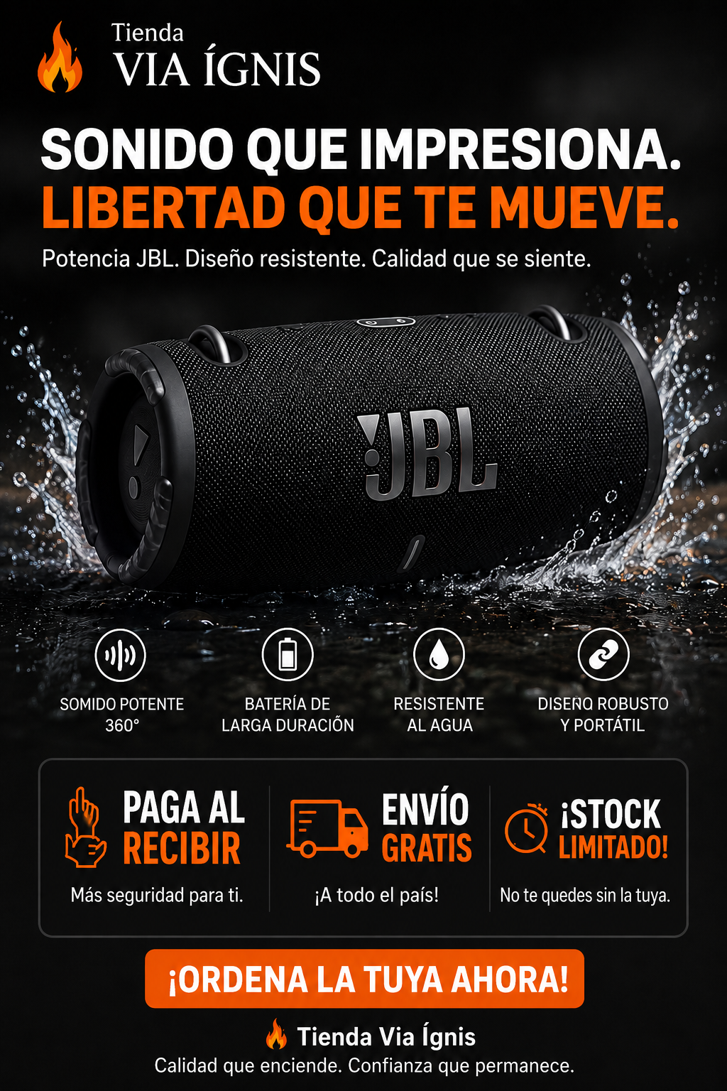 🔥 Parlante  JBL XTREM3 – Sonido Potente